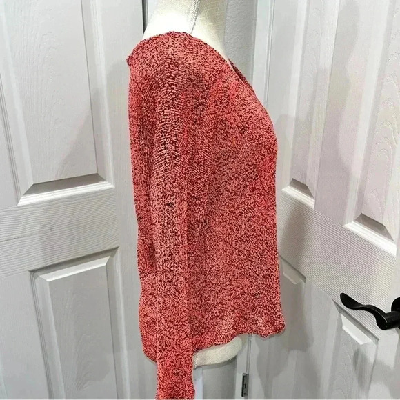 Splendid pink black scoop neck pullover sweater - Picture 7 of 8